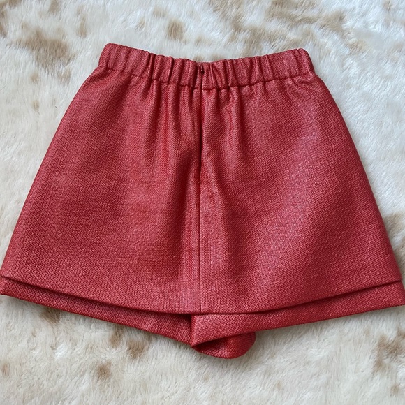 Maje burnt orange tweed mini skort - Picture 3 of 3